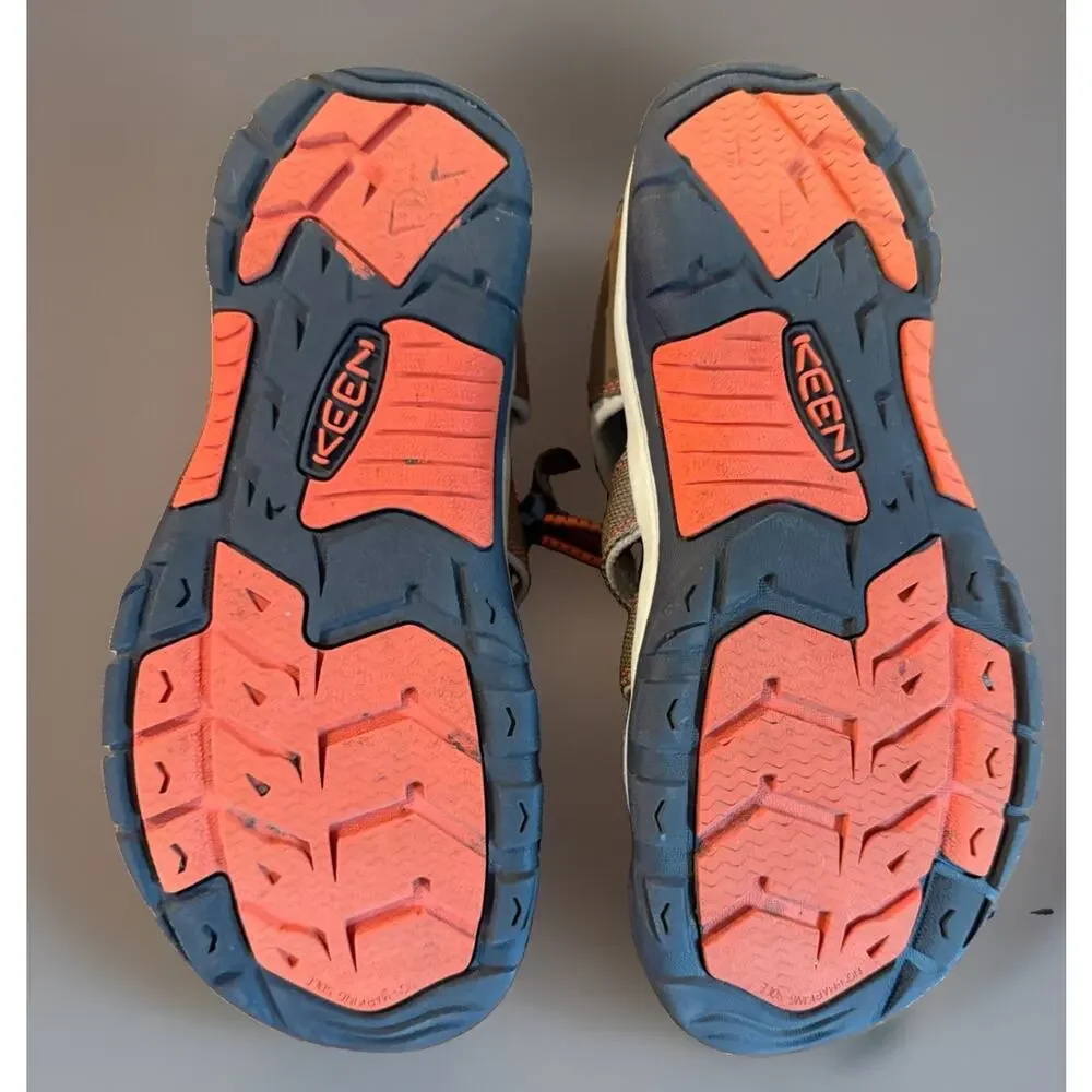 KEEN Newport H2 Sandals Big Kids Size 6 Brown Orange Sport Water Shoes EUC